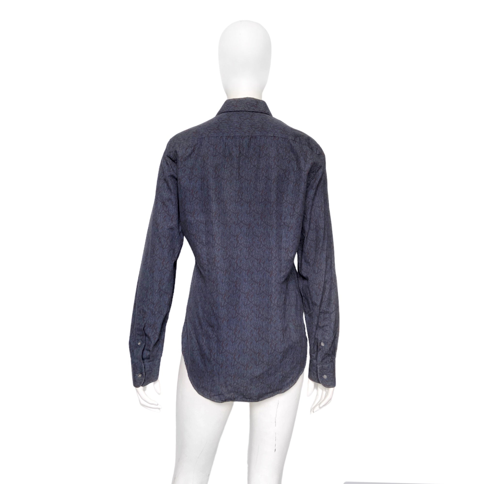 Louis Vuitton Fall 2010 Navy Monogram Button up Shirt - 3