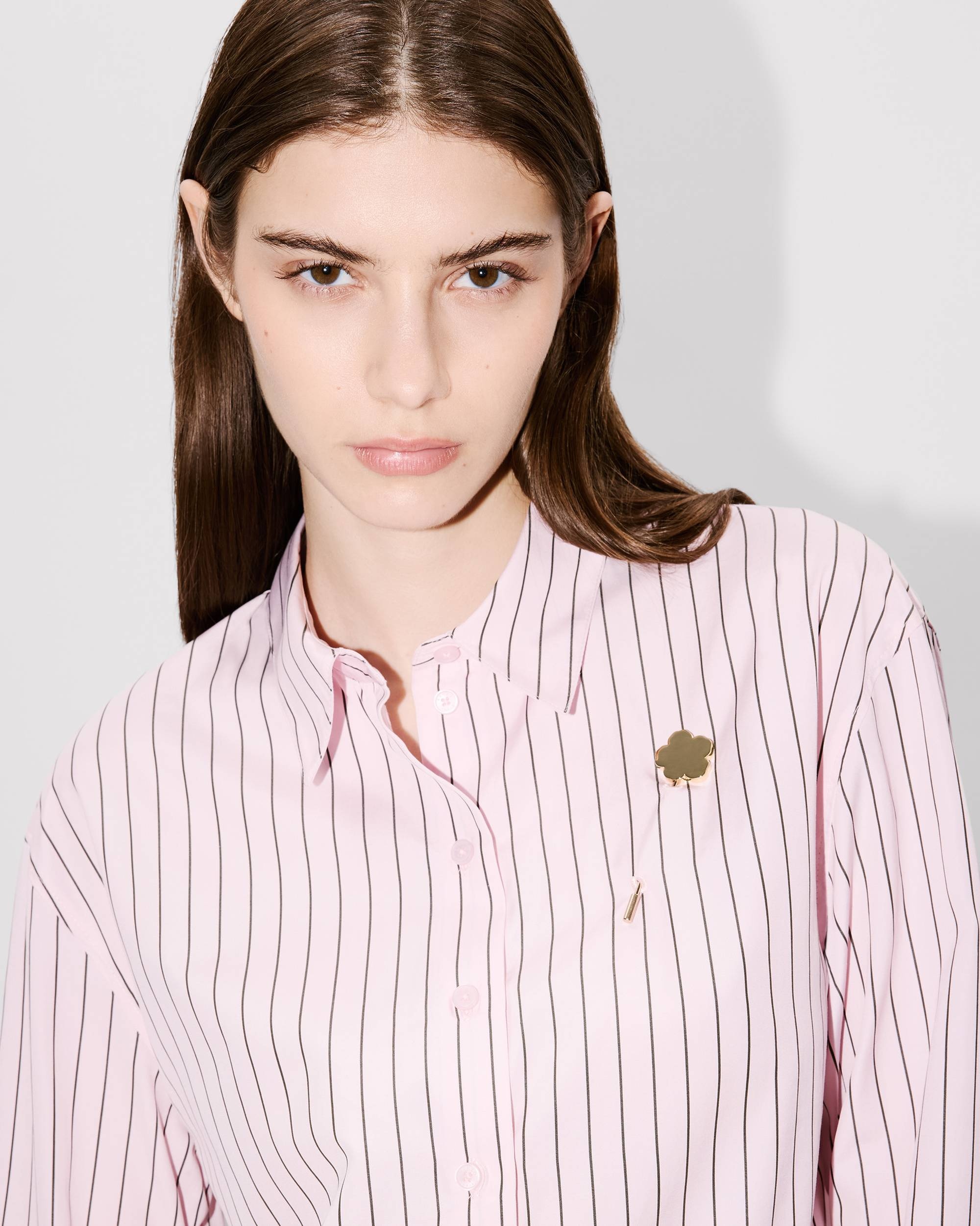 'Boke Flower' pin shirt in cotton poplin - 6