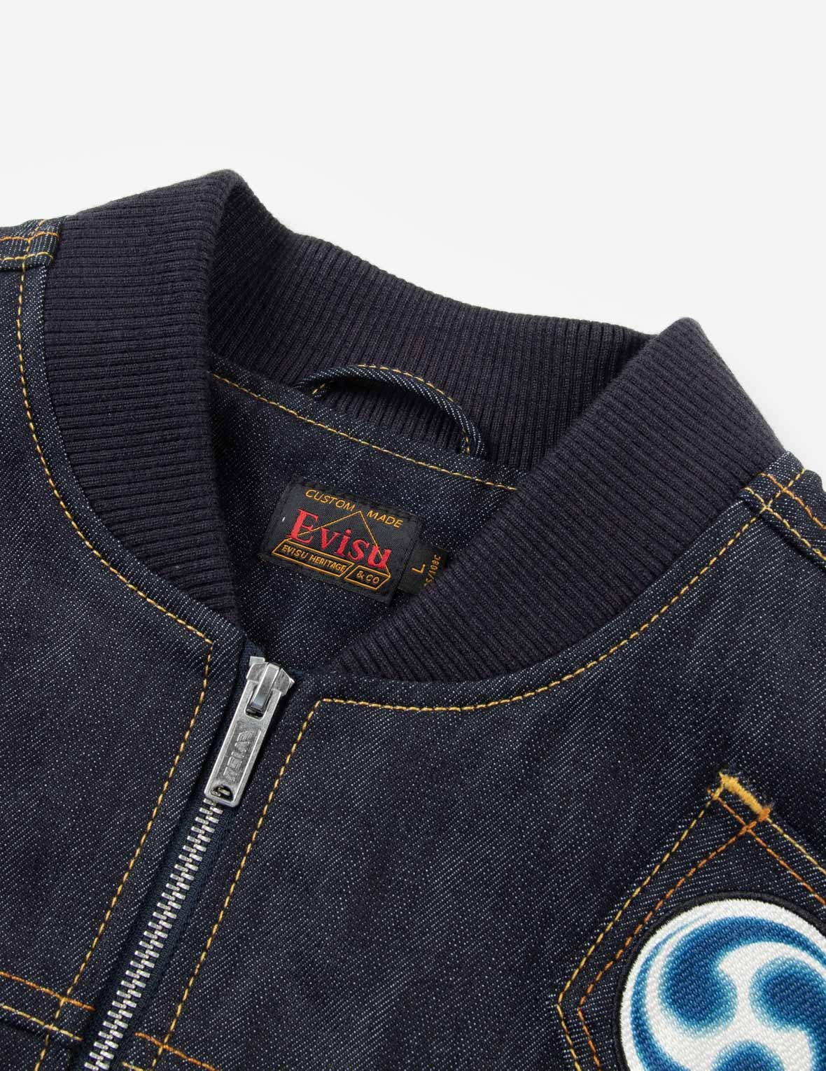 MULTI-LOGO AND MULTI-POCKET RELAX FIT DENIM JACKET - 9