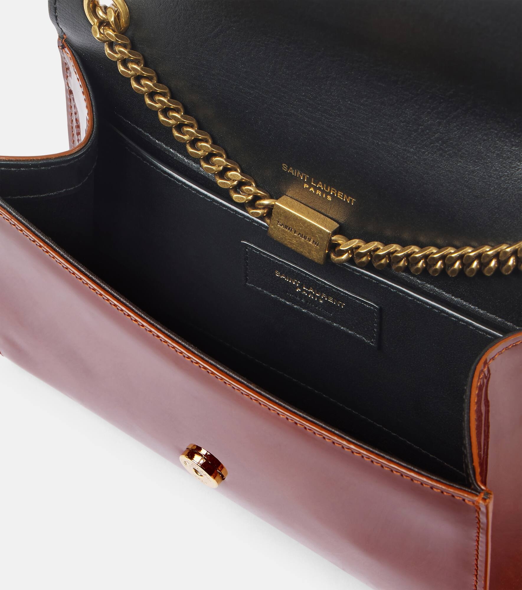 Kate Small patent leather wallet on chain - 3