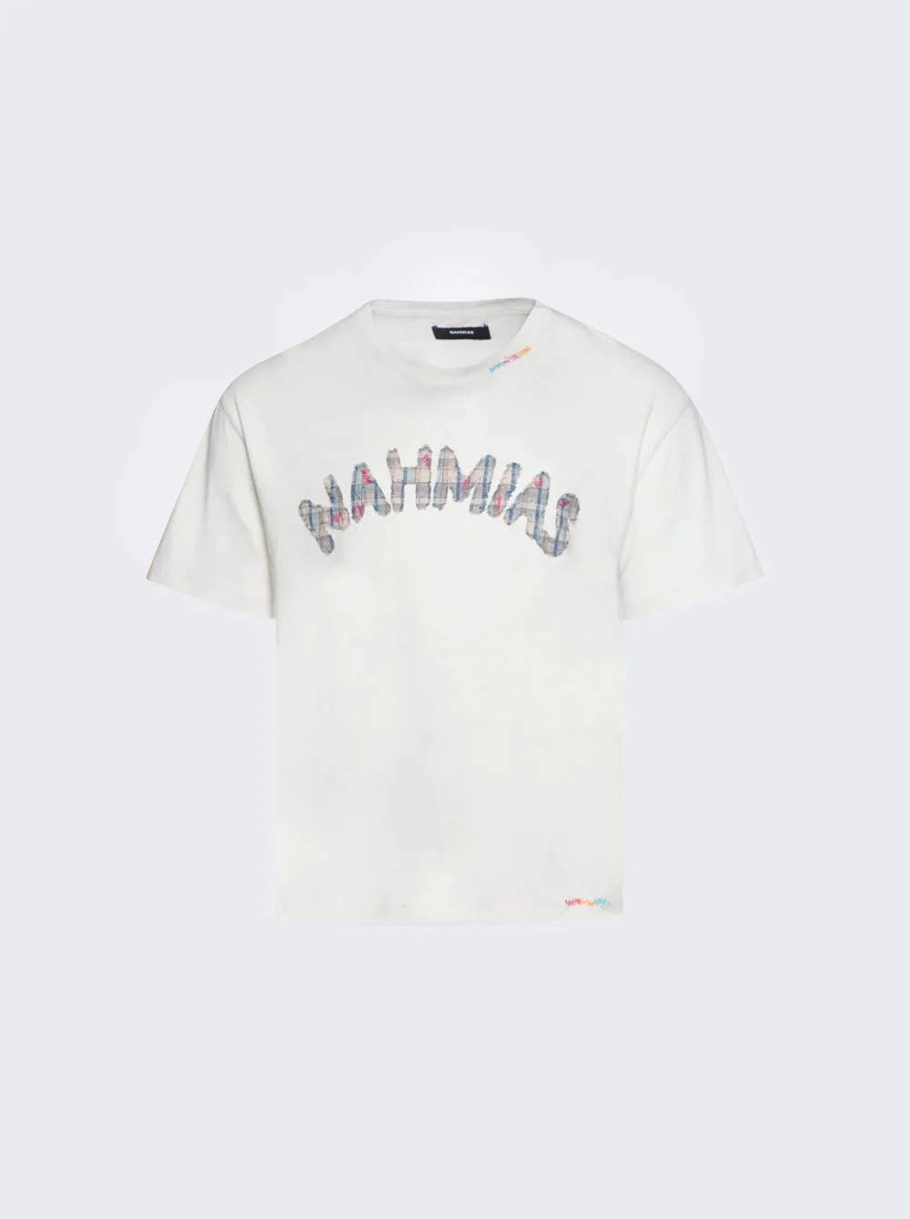 Dusty Rainbow Applique Tee Egg White - 1