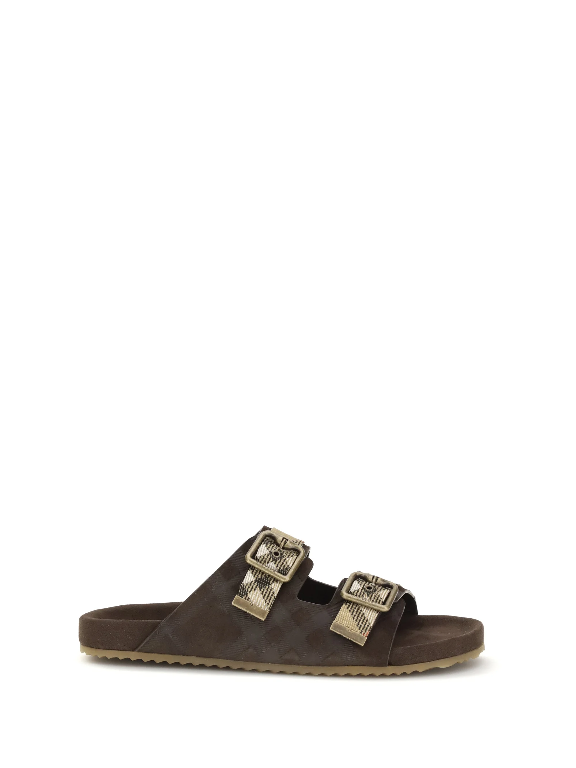 Burberry Men Check Suede Urchin Sandals - 1