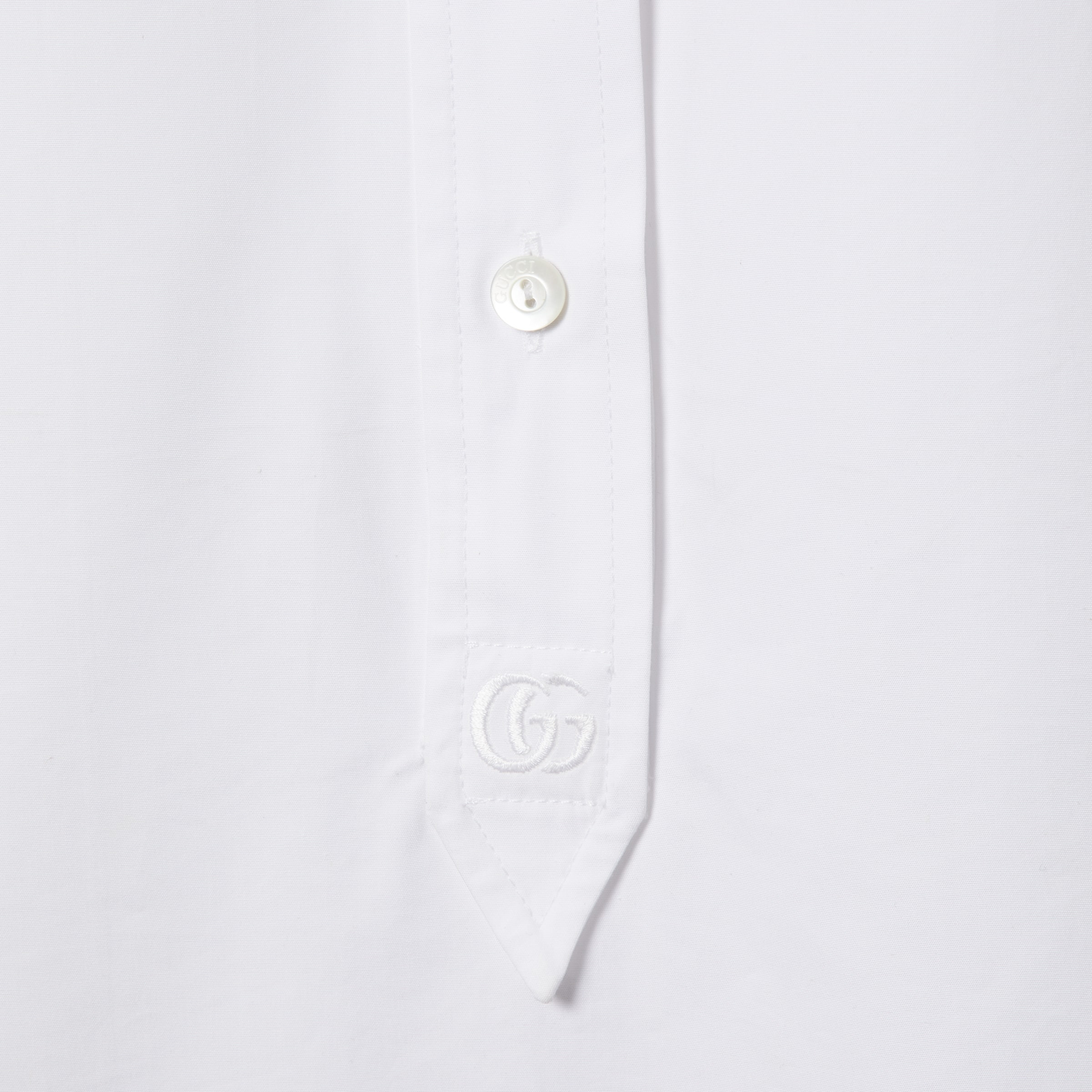 Cotton poplin shirt with embroidery - 6