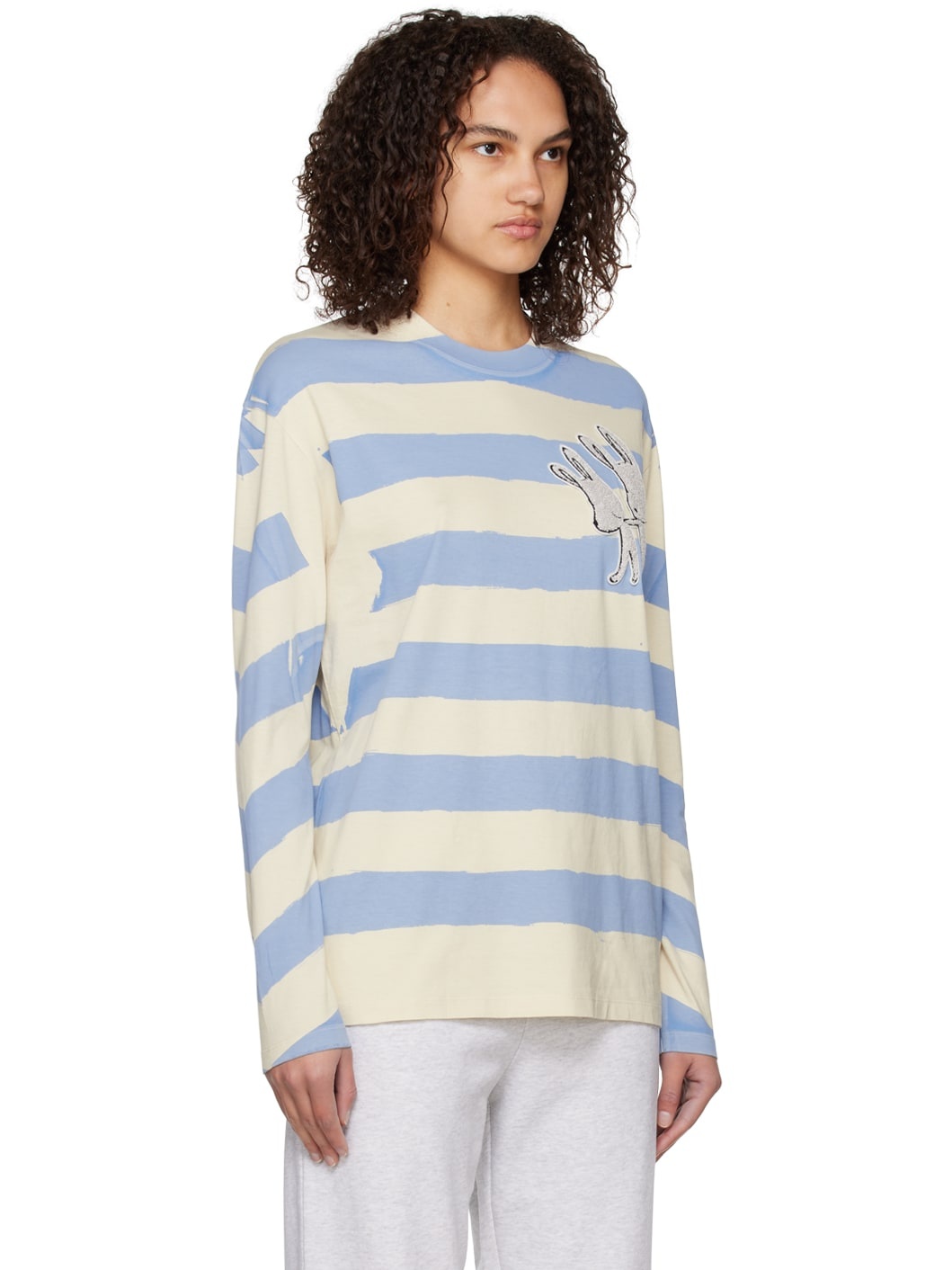 Off-White & Blue Bunny Long Sleeve T-Shirt - 2