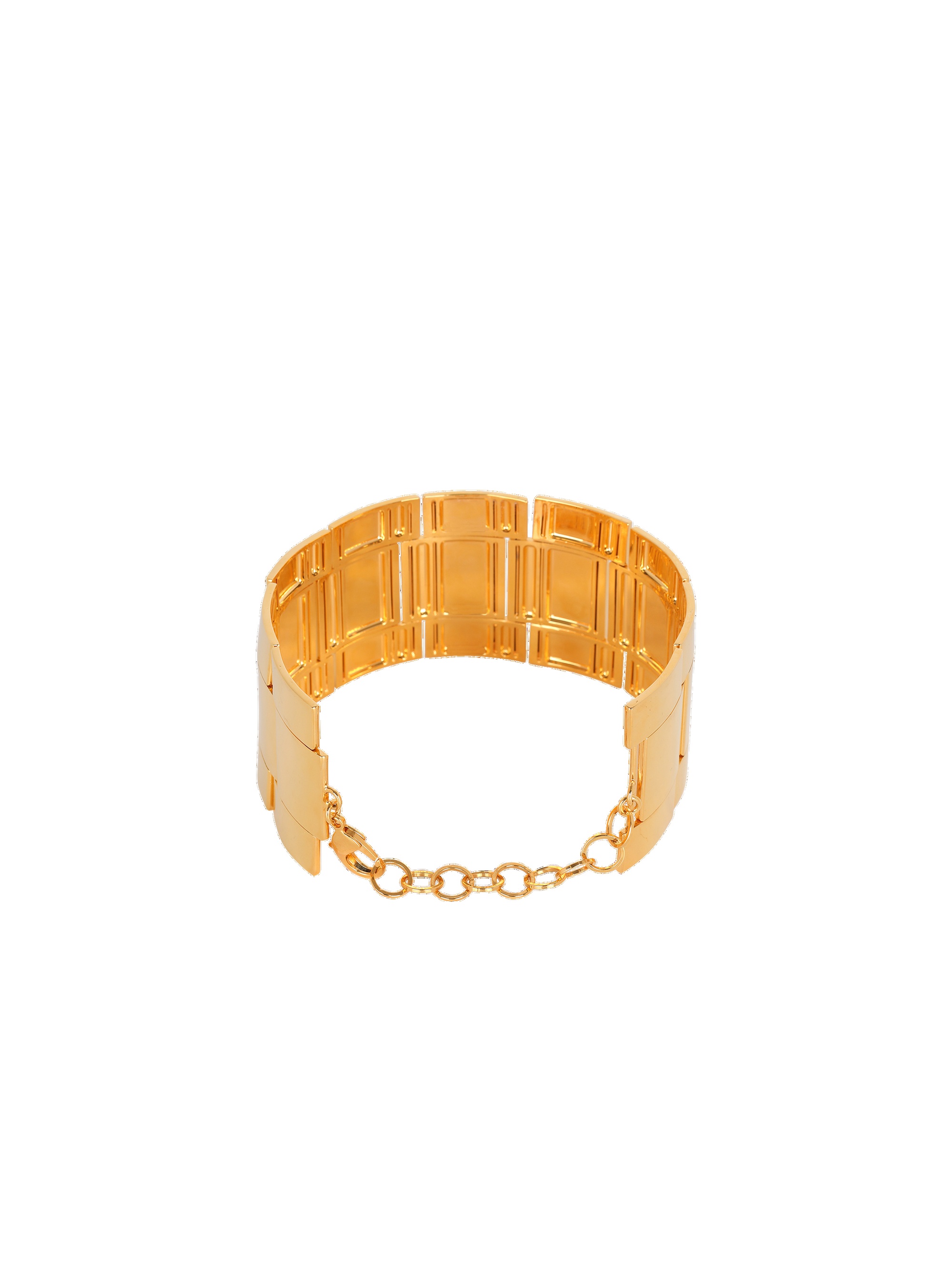 Brass maxi chain choker necklace - 3
