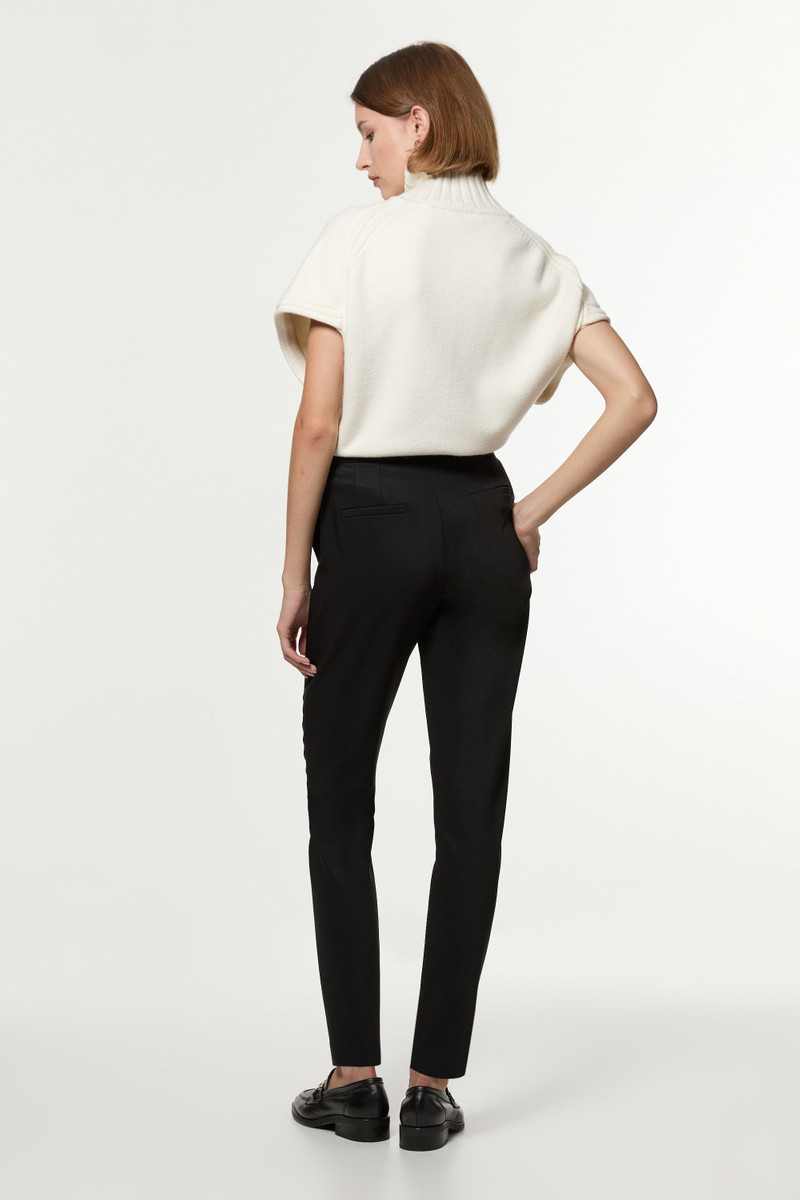Petite Tailored Pintuck Straight Leg Trouser 4