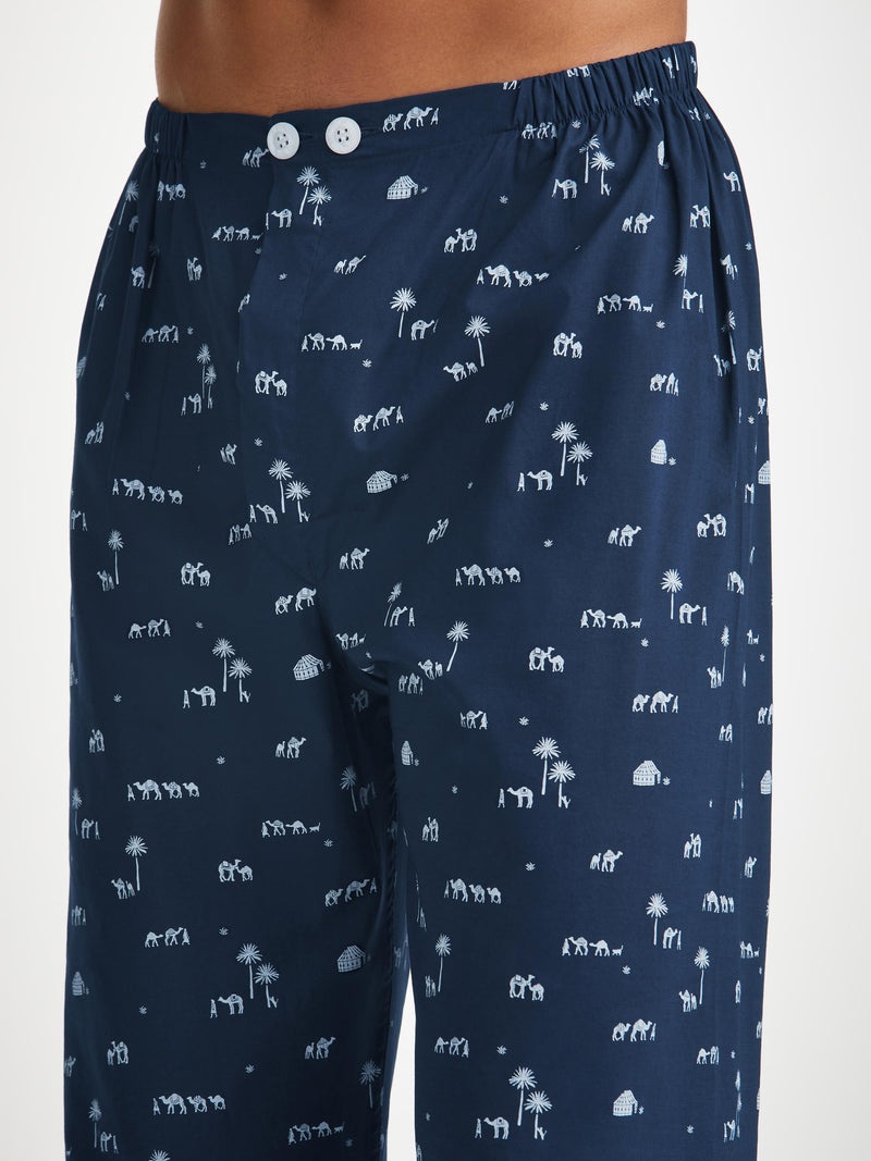 Men's Classic Fit Pyjamas Nelson 99 Cotton Batiste Navy - 5