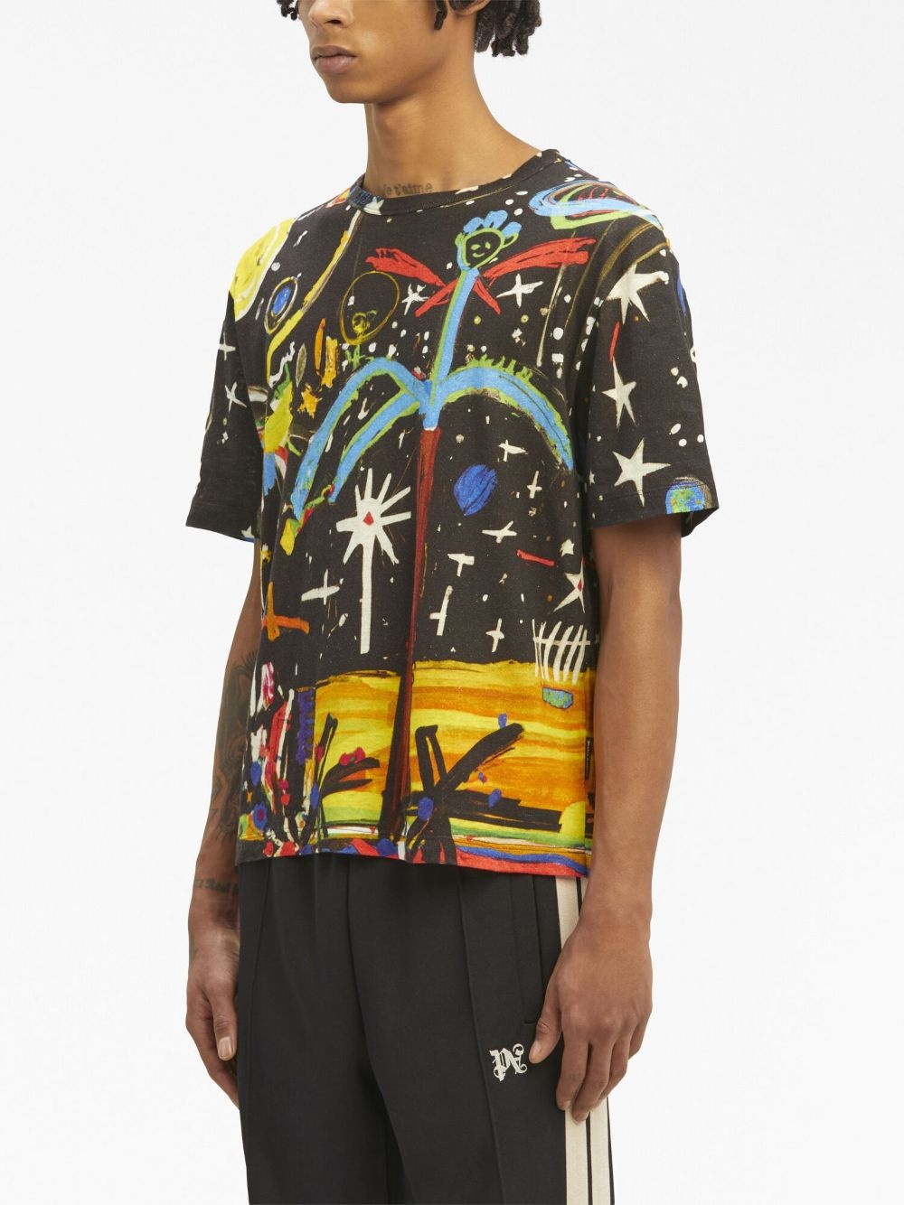 graphic-print crewneck T-shirt - 4
