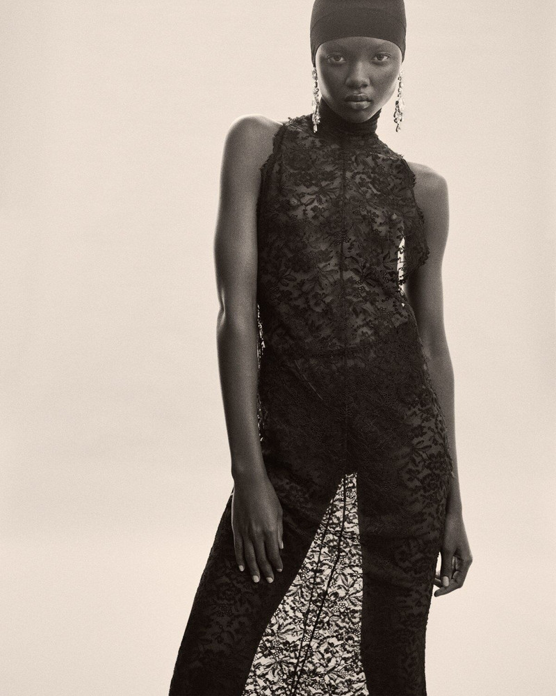 SAINT LAURENT CRYSTAL DROP EARRINGS IN METAL outlook