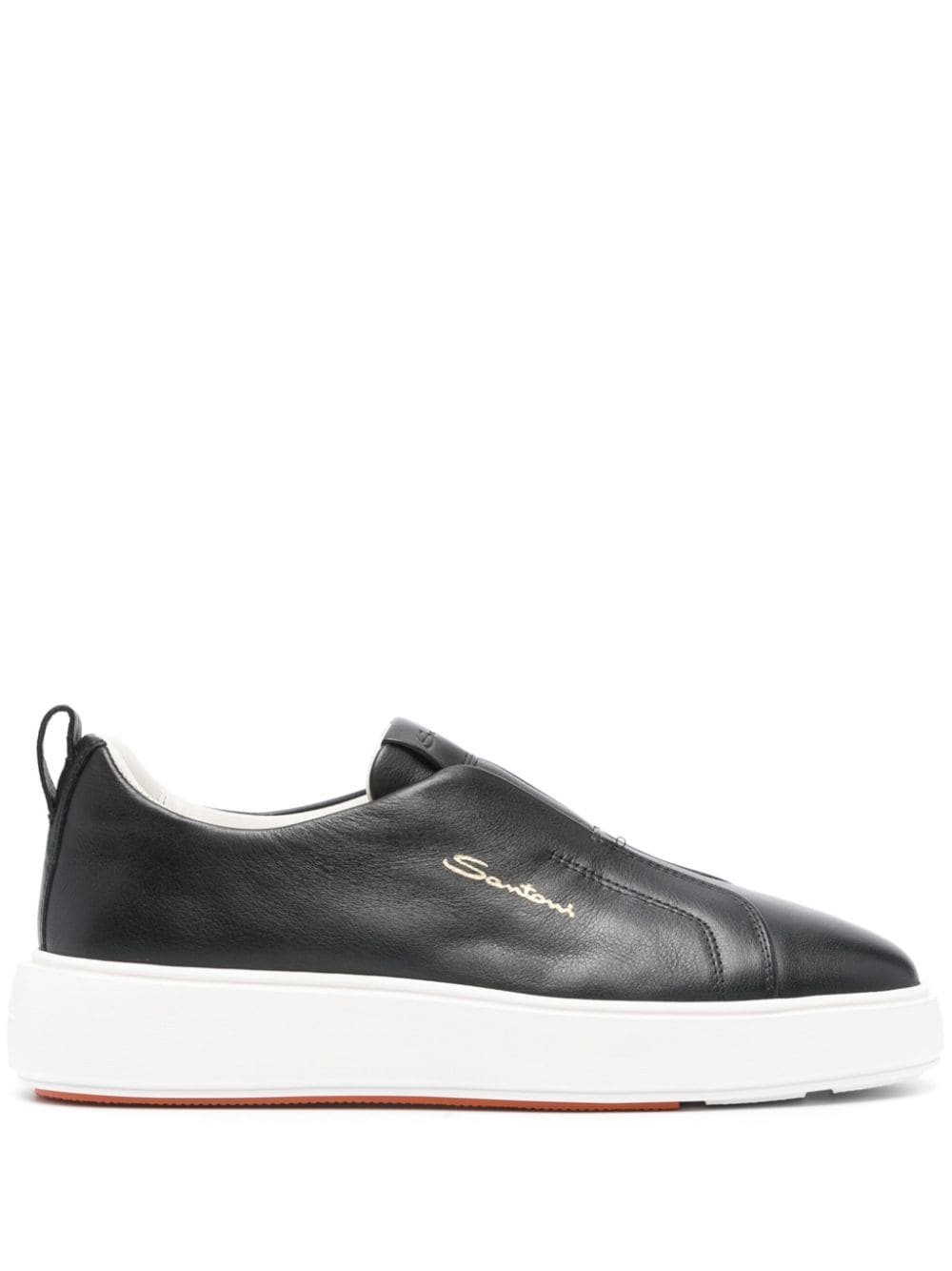 slip-on leather sneakers - 1