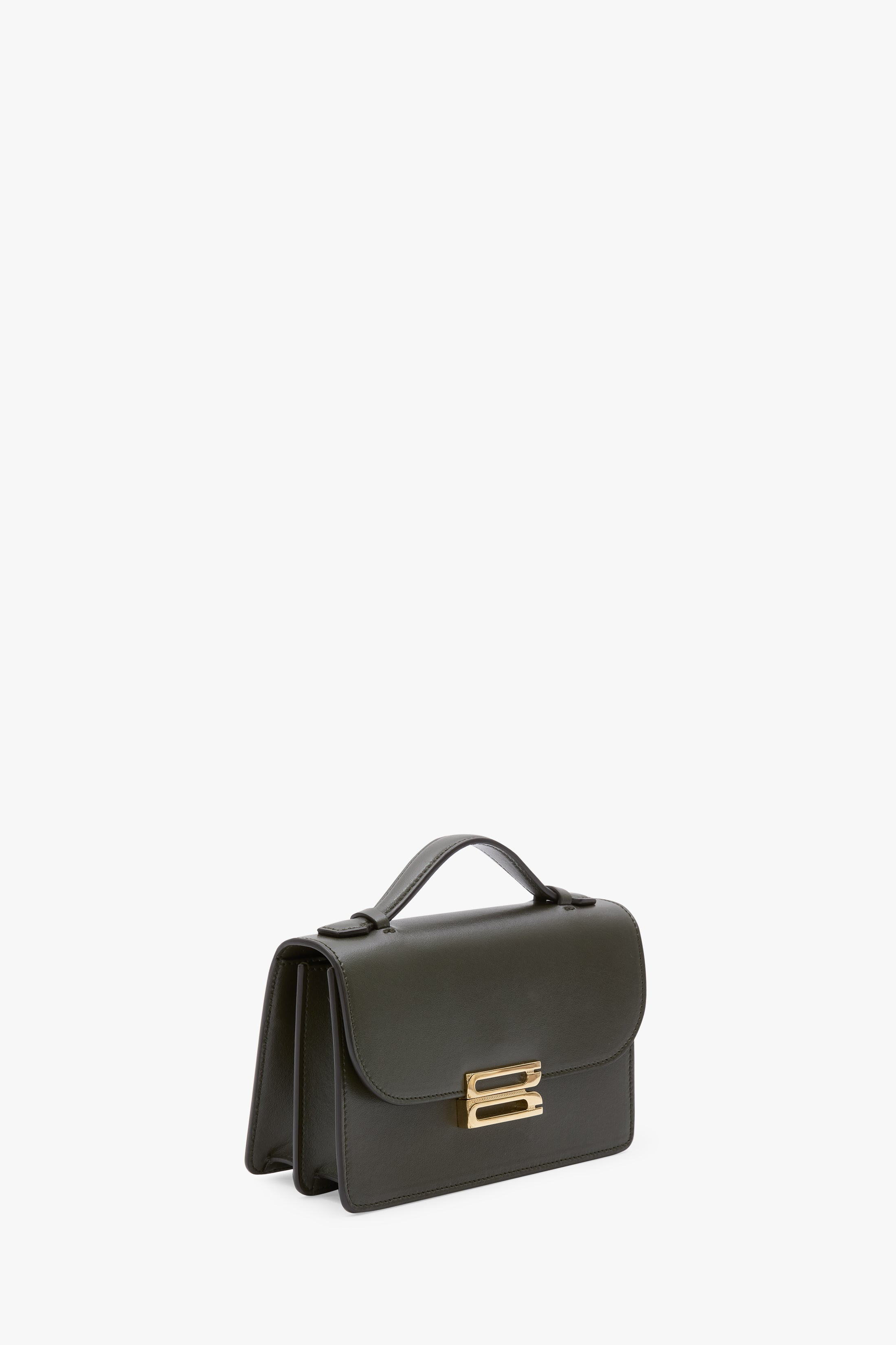 Mini Dorian Bag In Dark Olive Smooth Leather - 3