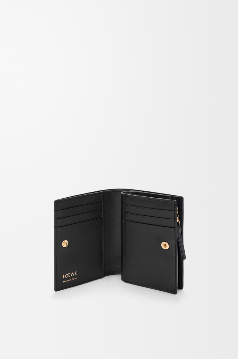 Loewe Duet compact wallet in smooth and grained calfskin outlook