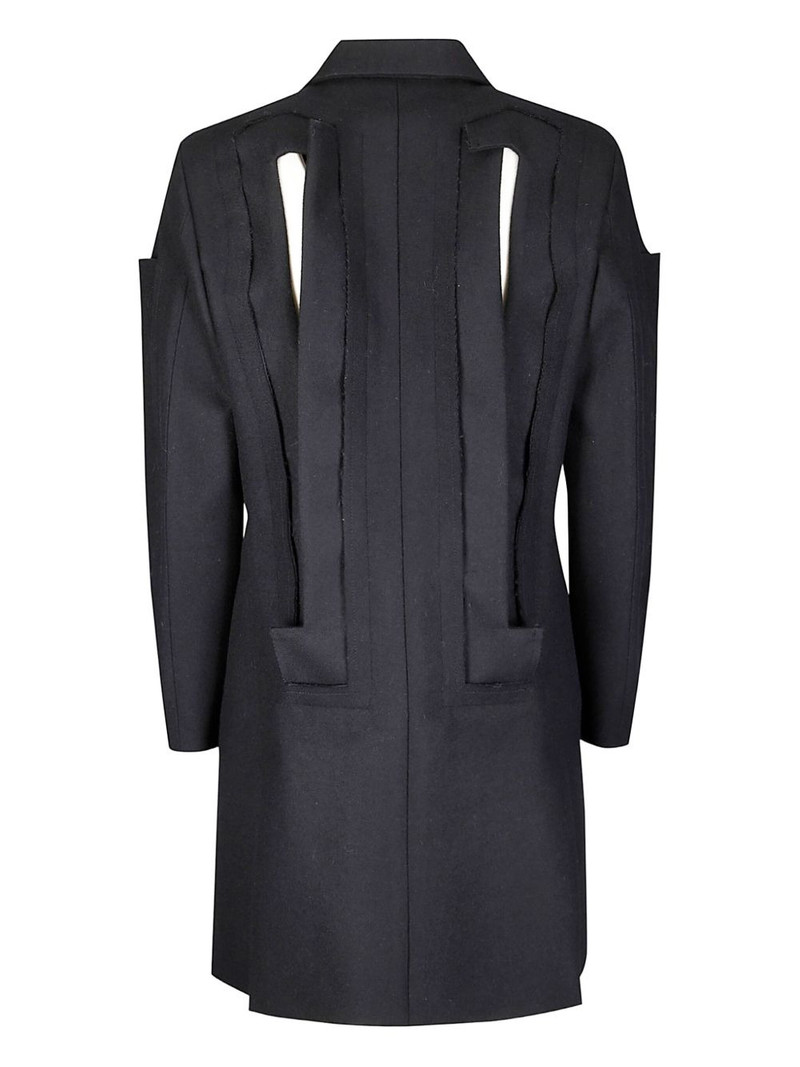 Comme Des Garçons cut-out detail coat outlook