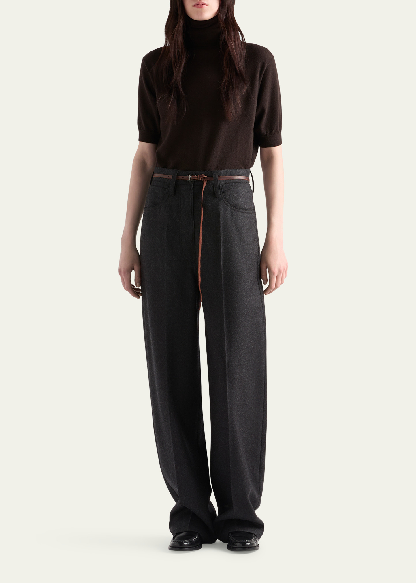 Superfine Cashmere F 18 Short Sleeve Turtleneck - 2