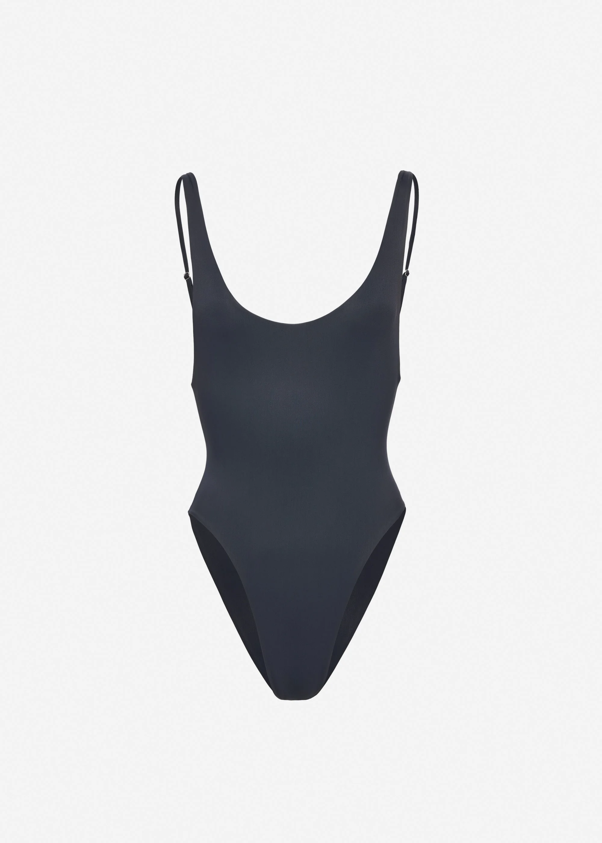 Scoop neck swimsuit in grey - 1