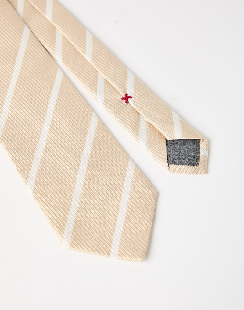Brunello Cucinelli Striped silk tie outlook