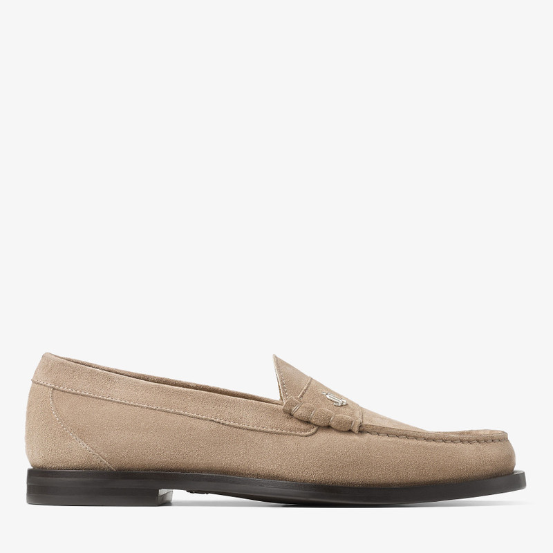 Ethan Loafer Stone Velvet Suede Loafer 1