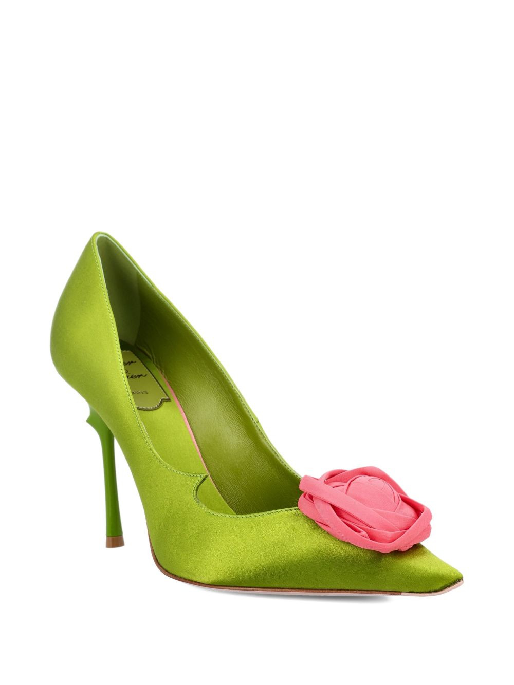 satin rose pumps - 2