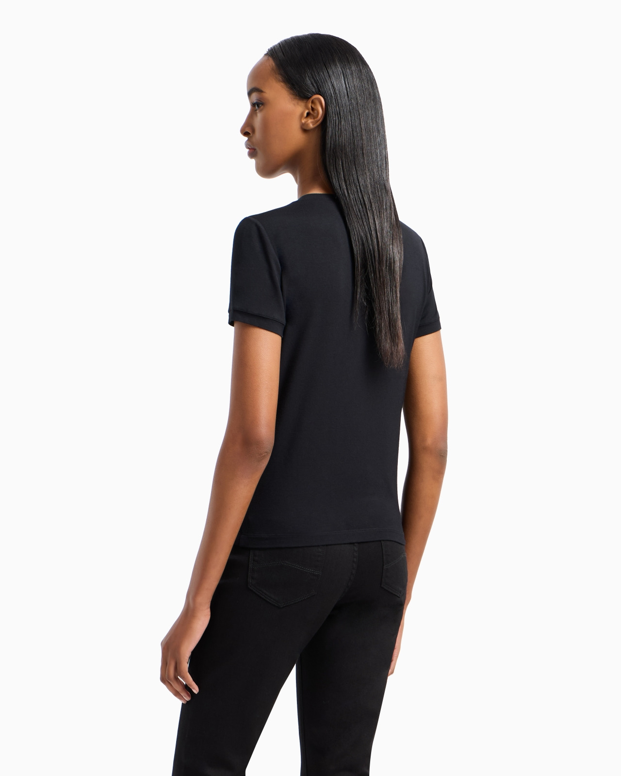 Stretch viscose jersey T-shirt - 3