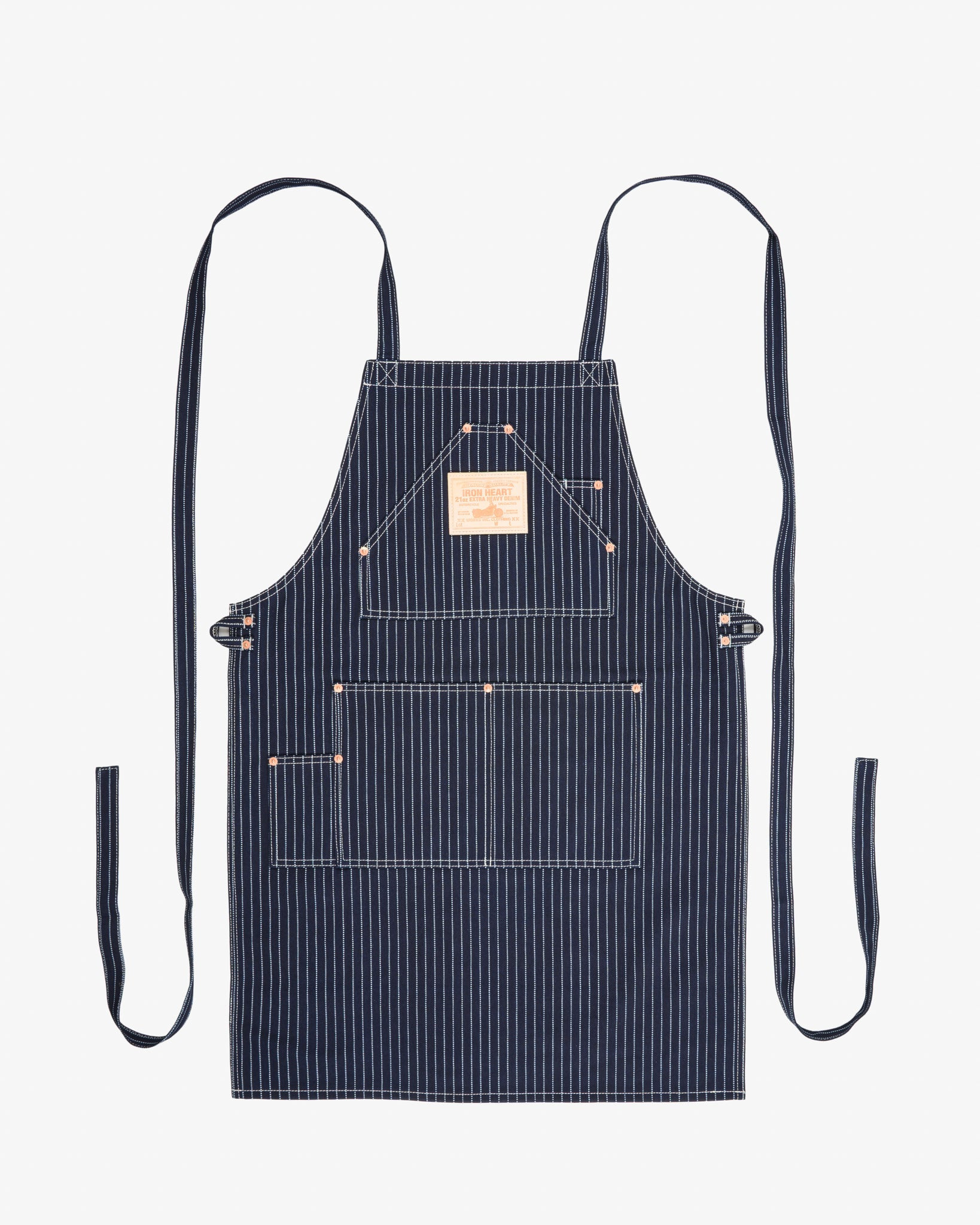 IHG-058-IND 12oz Wabash Apron - Indigo - 4
