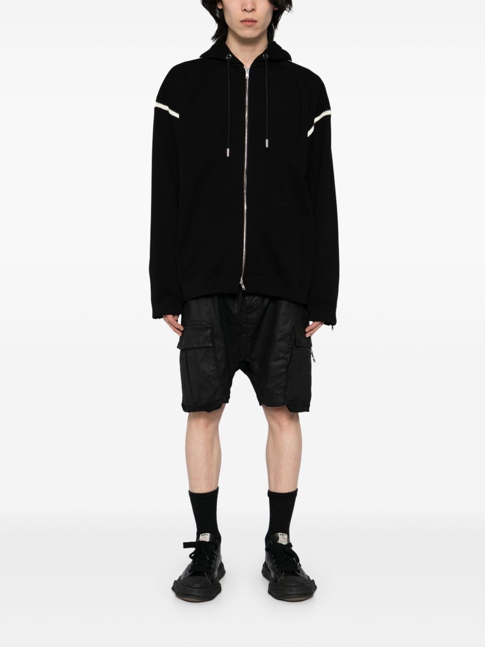 logo-embroidered hoodie - 2