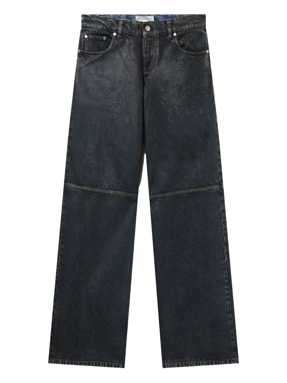 faded-effect panelled jeans - 1