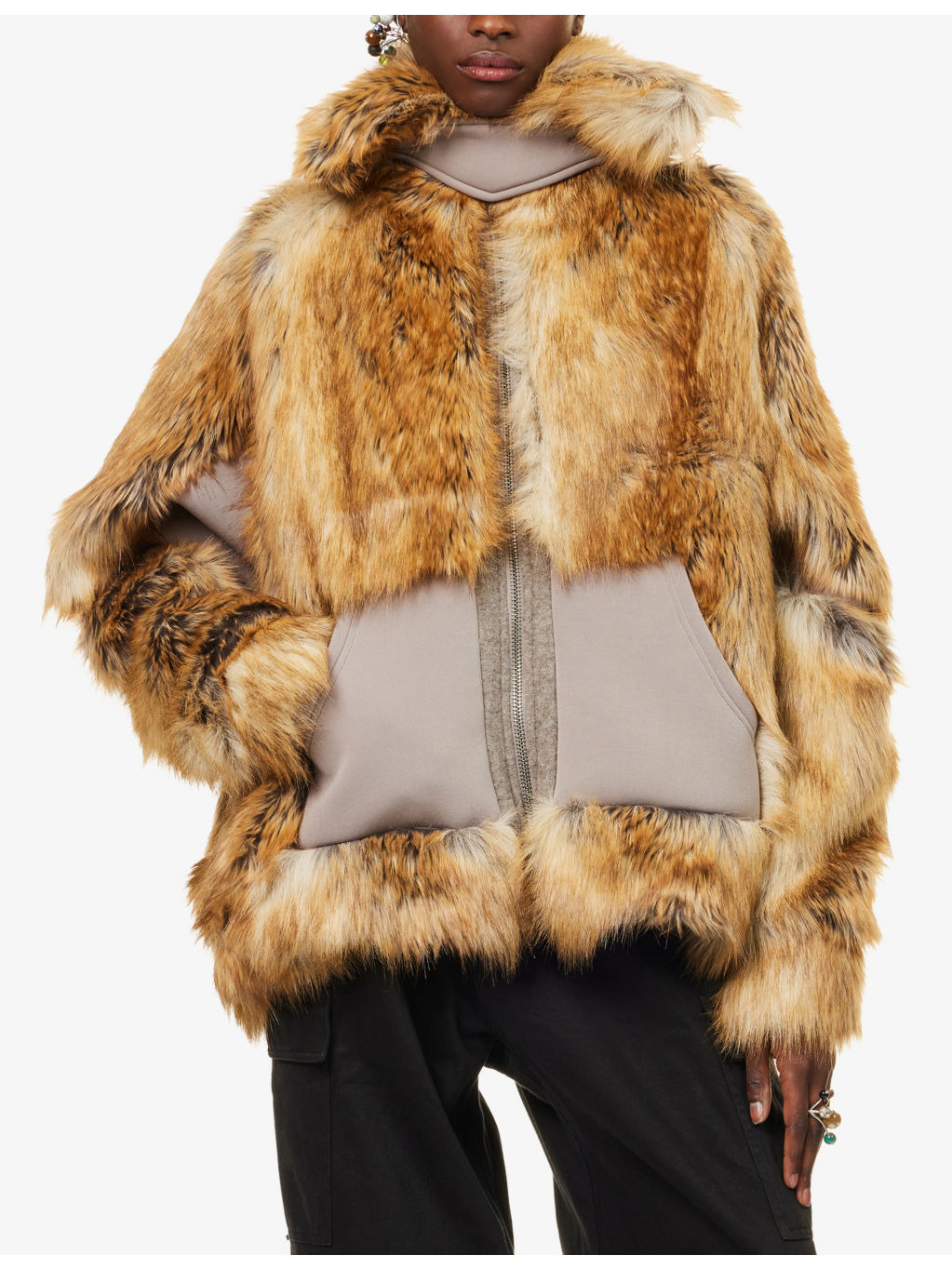 Oversized Furry Faux-Fur Jacket - 3