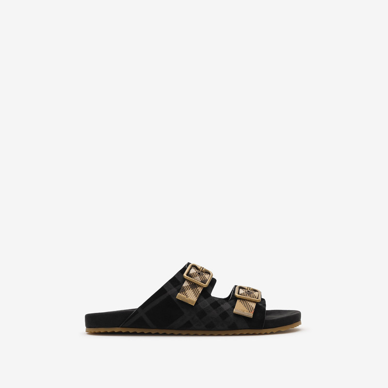 Check Suede Urchin Sandals 1