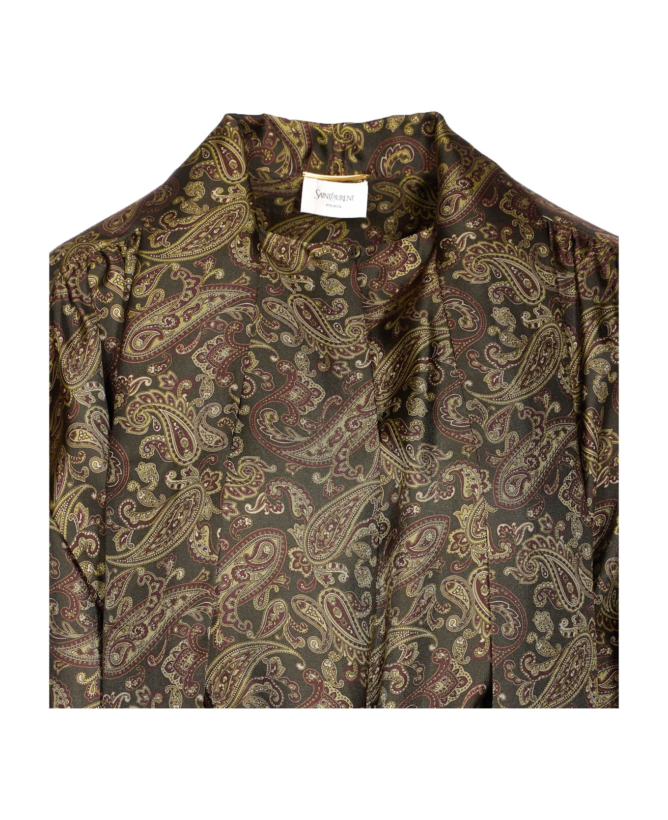 Paisley Motif Silk Dress - 4
