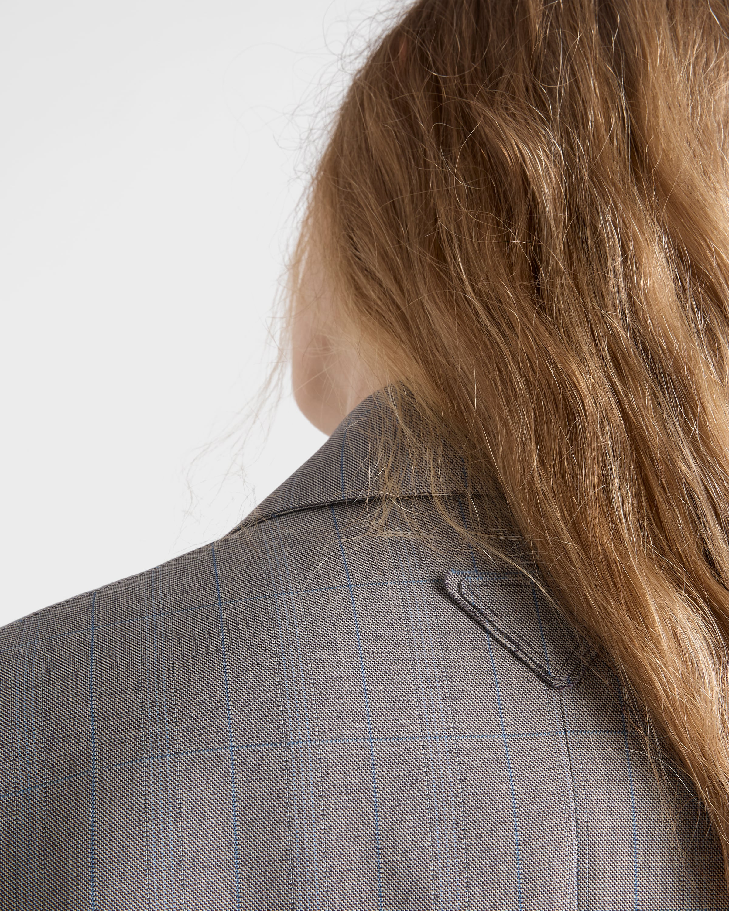 Single-breasted checked grisaille jacket - 6