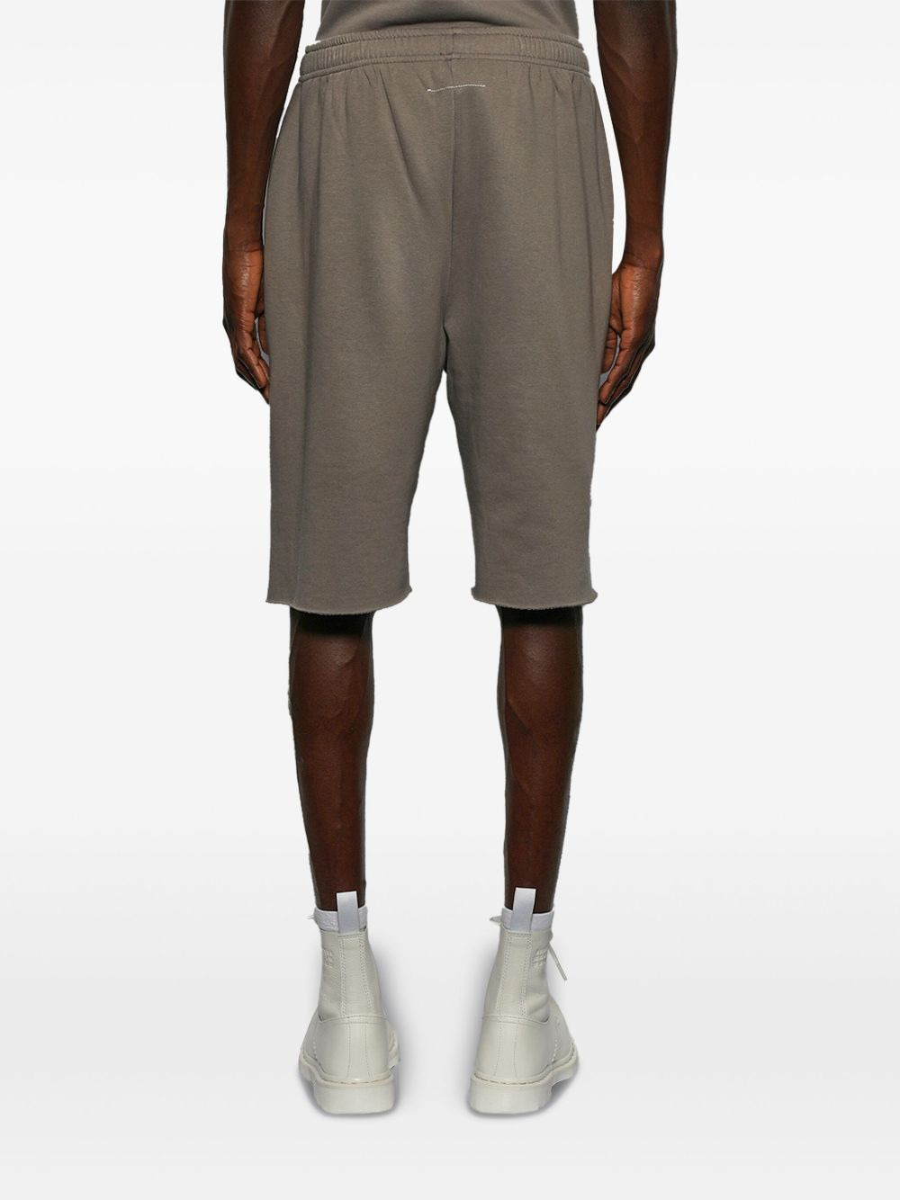 two-tone frayed shorts - 5