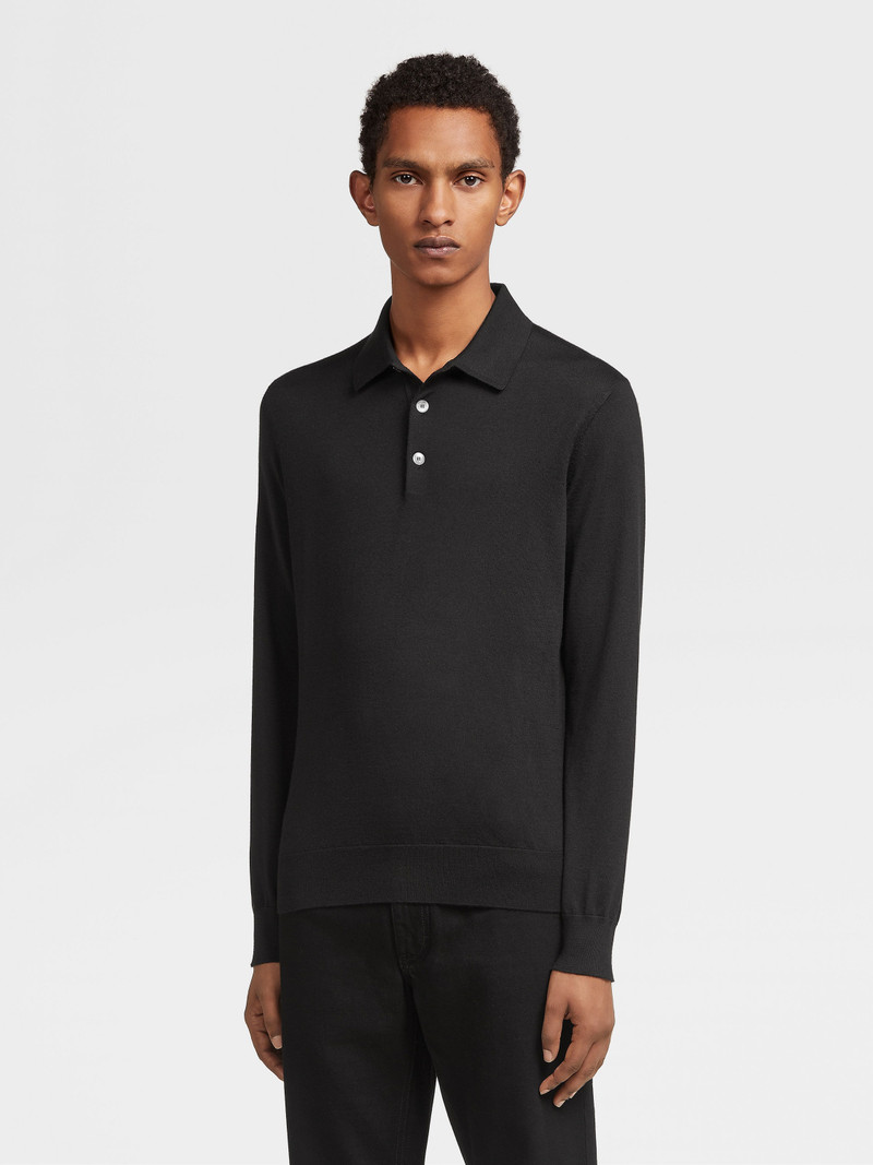 ZEGNA BLACK CASHSETA POLO SHIRT outlook