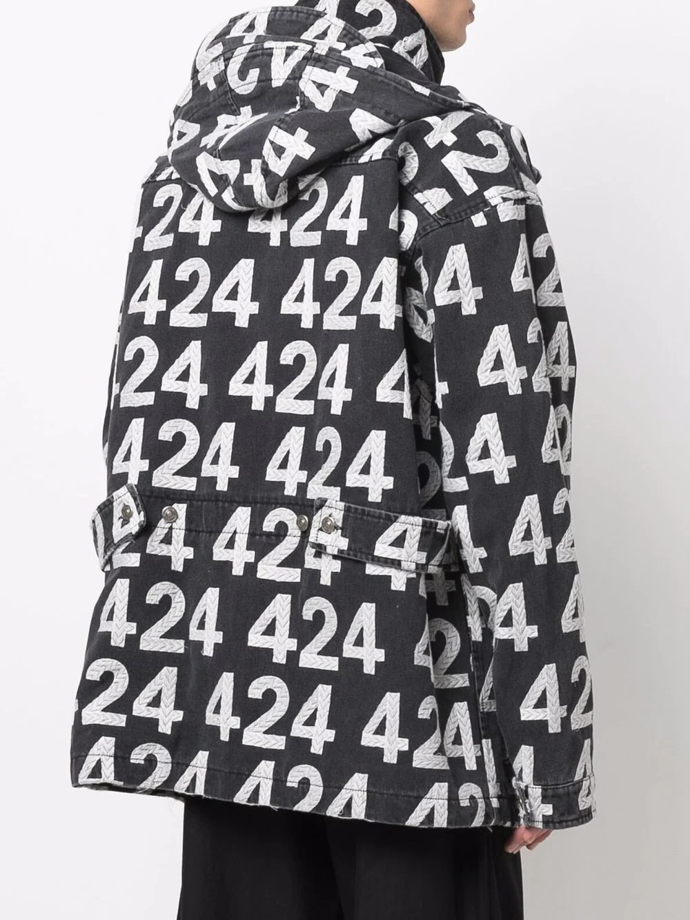 all-over logo print jacket - 4