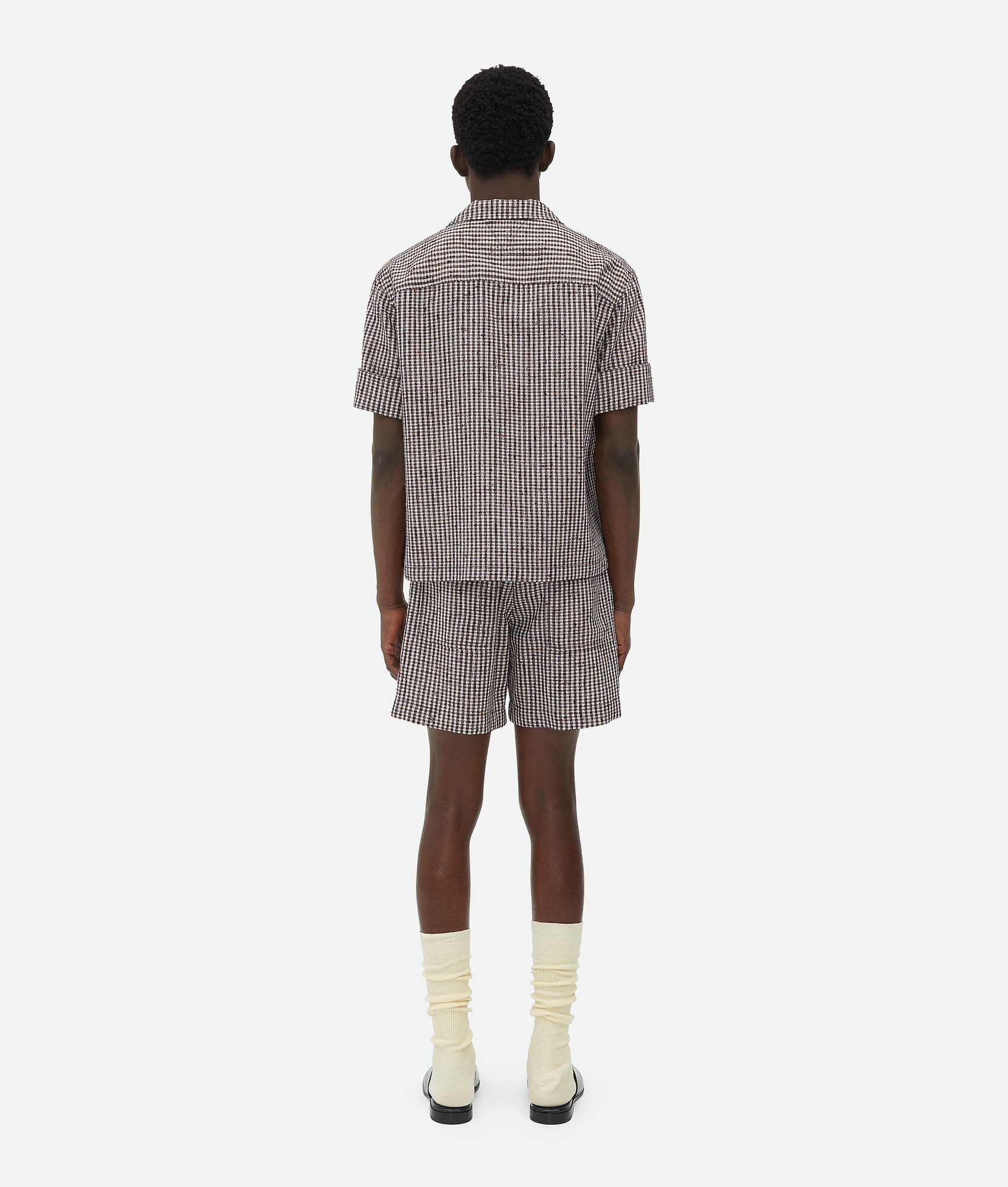 Knotted Viscose Check Shorts - 3