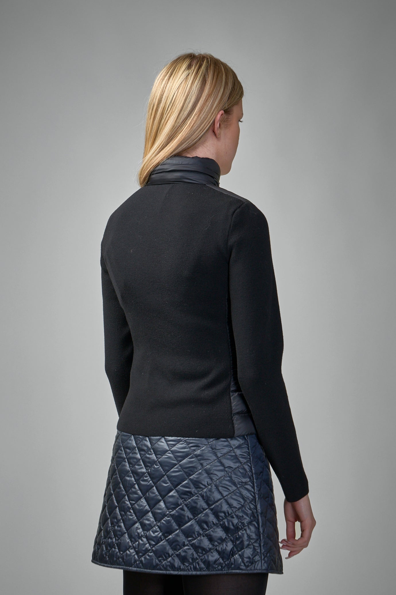 Padded Wool Zip-Up Cardigan - 3