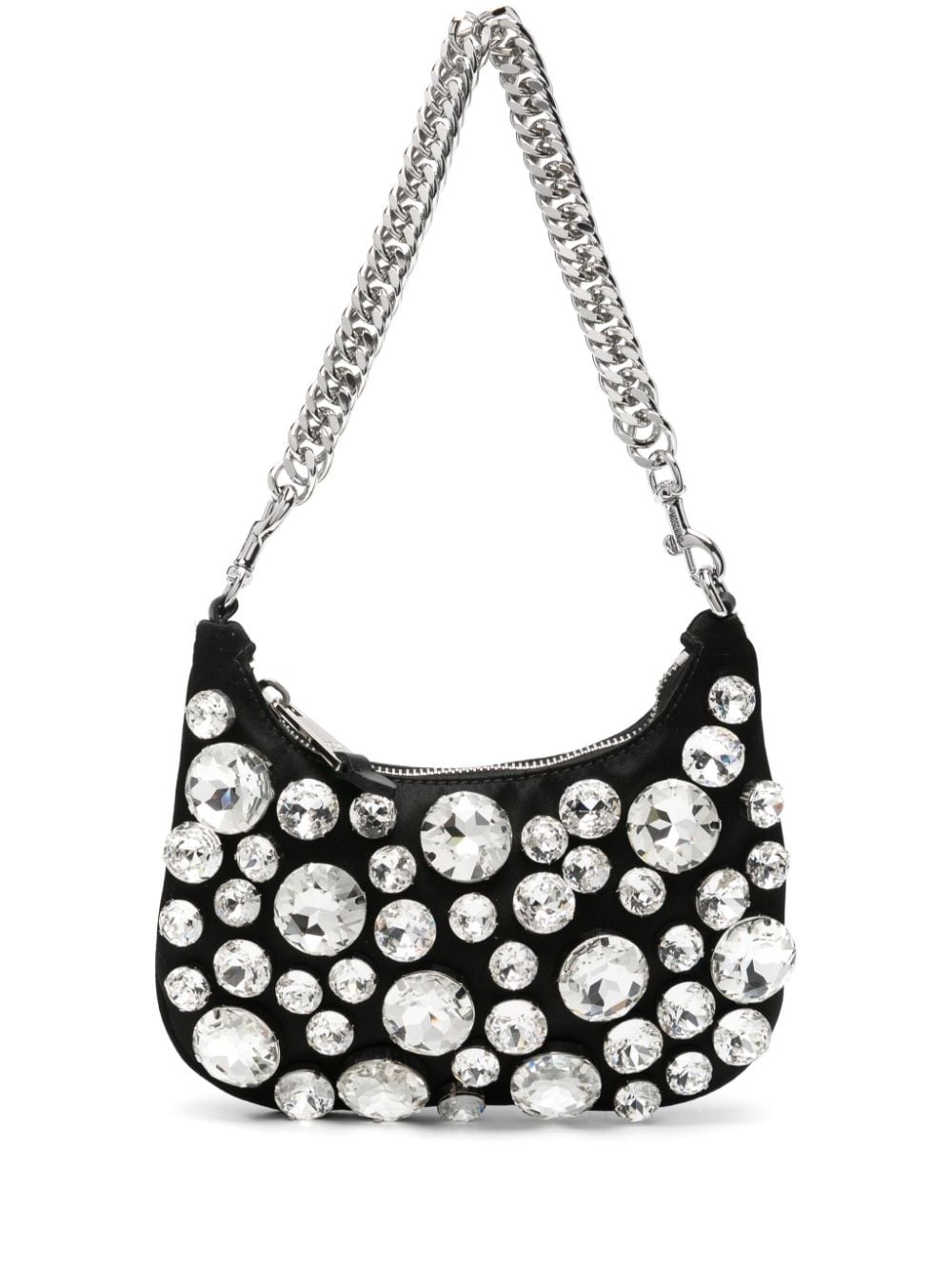 crystal-embellished shoulder bag - 1