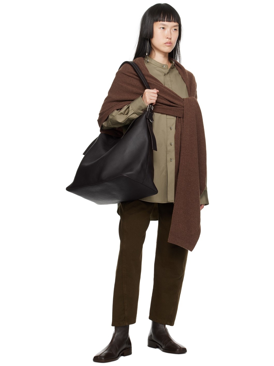 Brown Wrap Scarf - 3