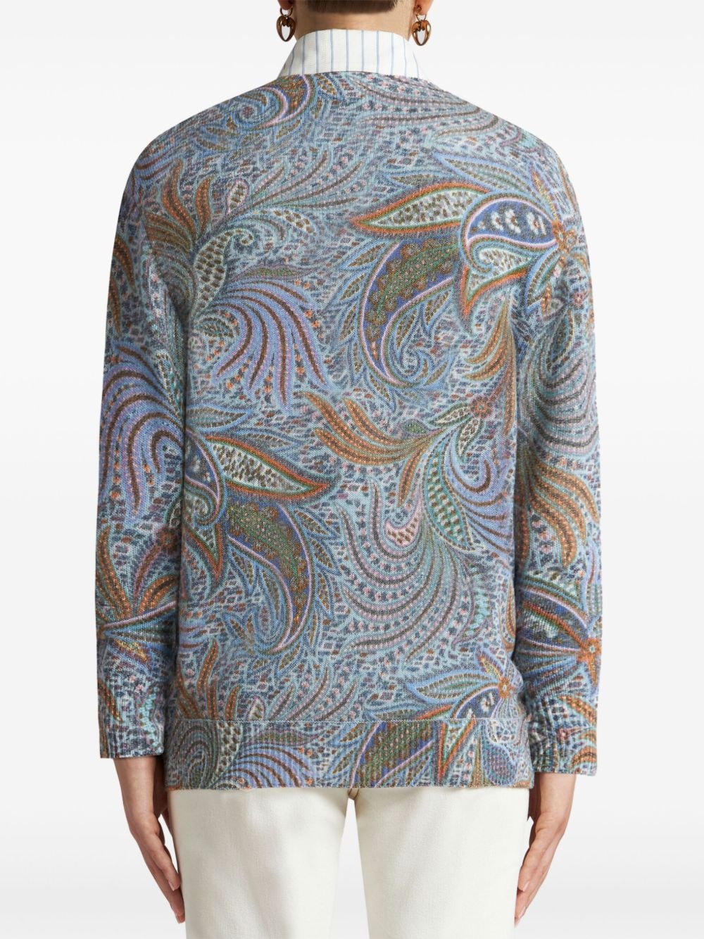 foliage print jumper - 3