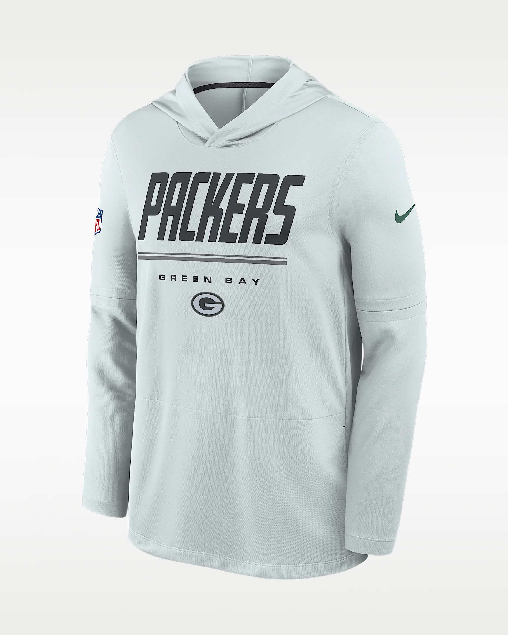 Green Bay Packers Sideline Men's Nike Dri-FIT NFL Long-Sleeve Hooded Top - 1