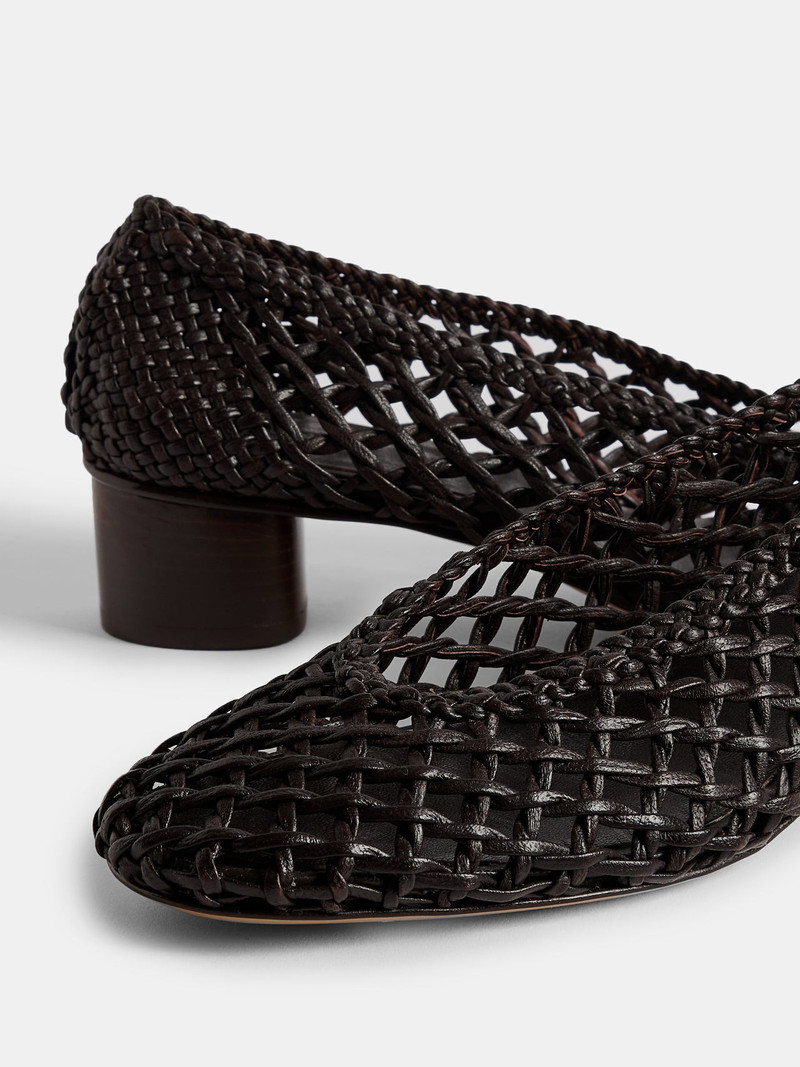 Ballet Pump Knotted / Chocolate Leather 4