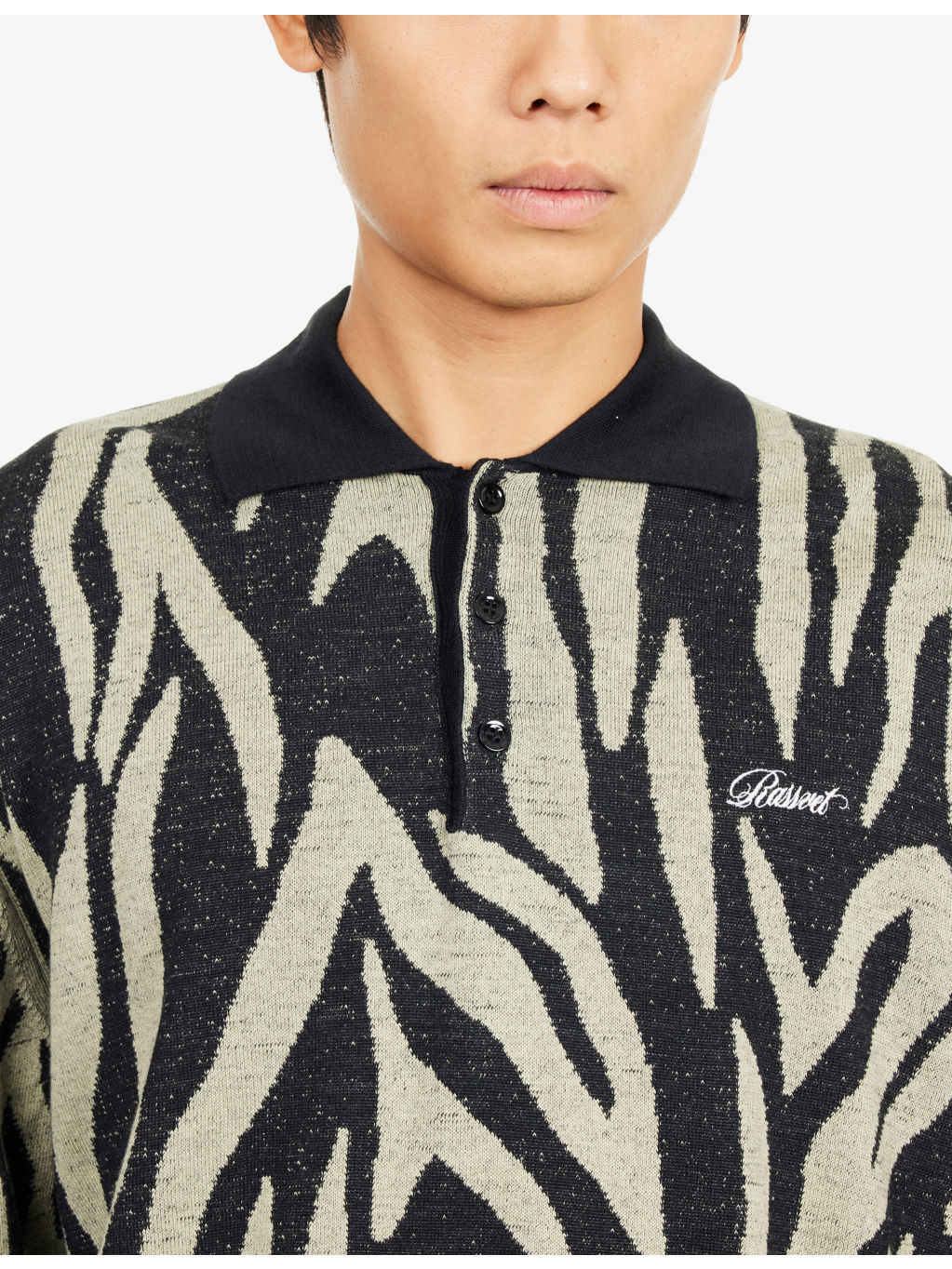 Safari Knitted Cotton and Wool-Blend Polo Jumper - 5