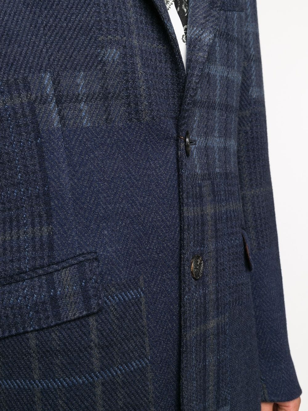 plaid single-breasted coat - 5