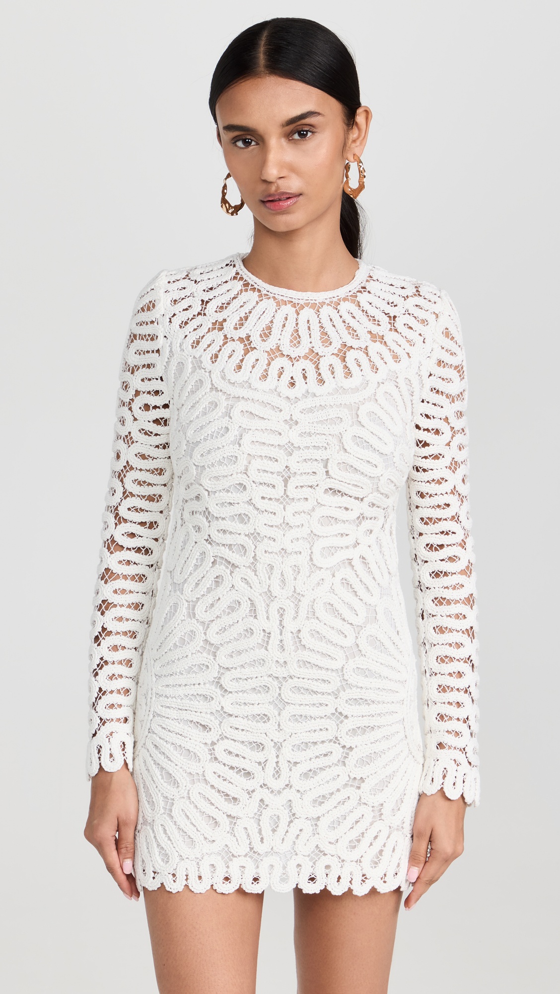Mccall Cage Crochet Embroidery Mini Dress - 6