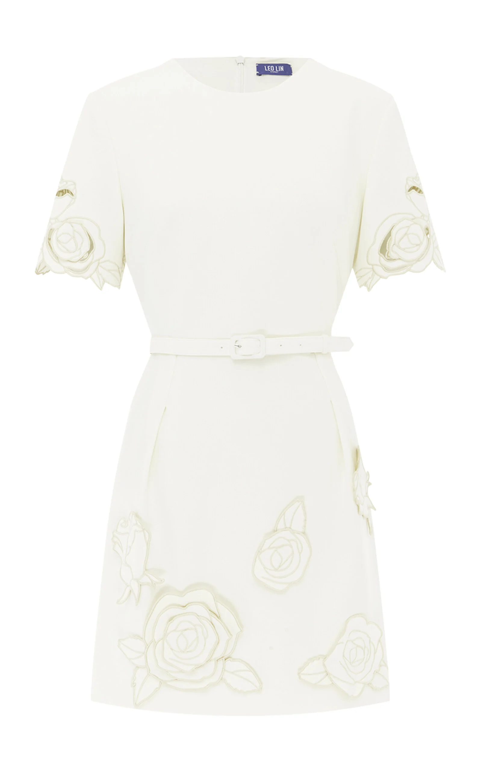 Aurelie Appliquéd Mini Dress off-white - 1