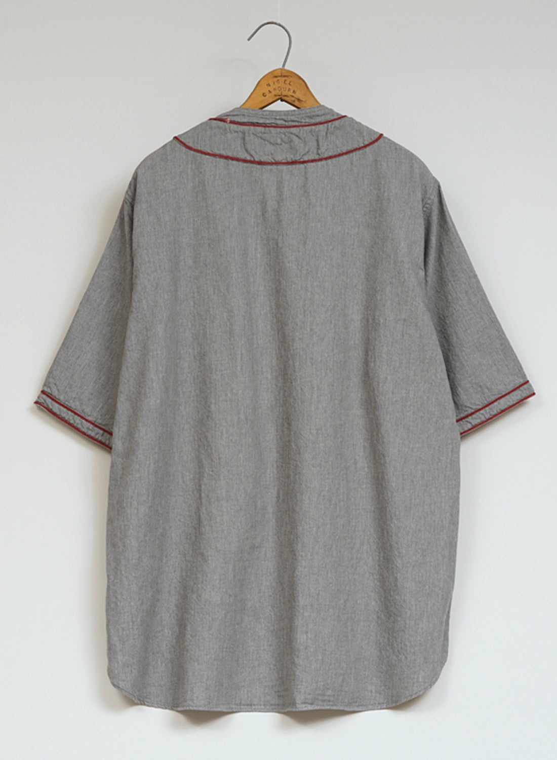 Baseball Shirt Short Sleeve Type 2 in Light Grey - 4