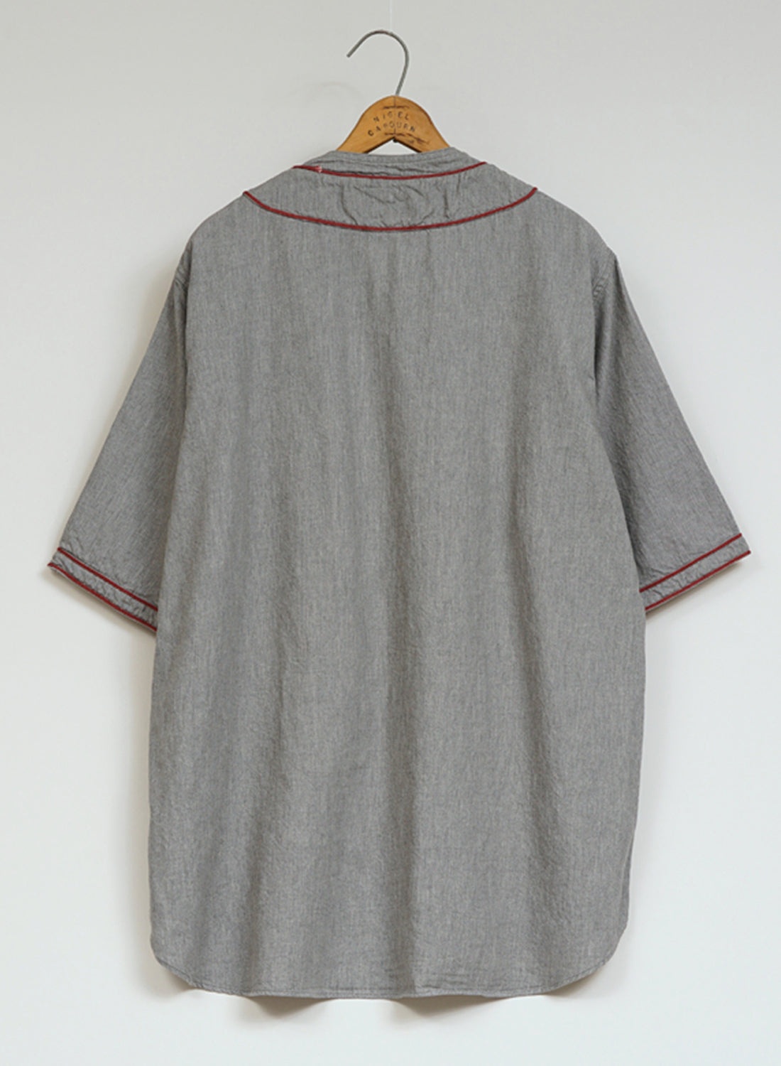 トップス NigelCabourn BASEBALL SHIRT SHORT SLEEVE Nigel Cabourn Baseball Shirt Short Sleeve Type 2 in Light