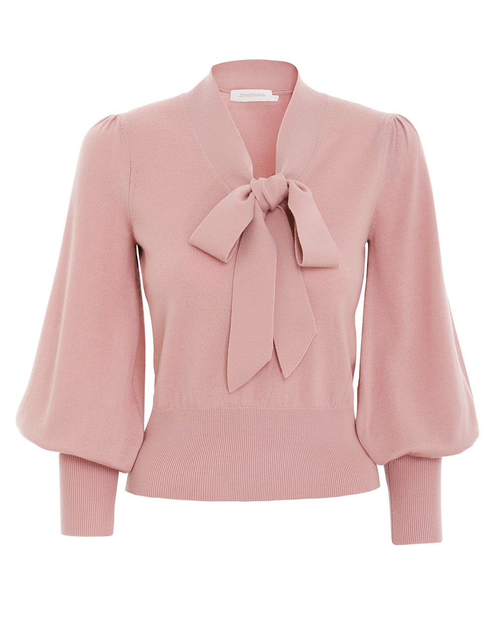 TIE NECK SWEATER - 1