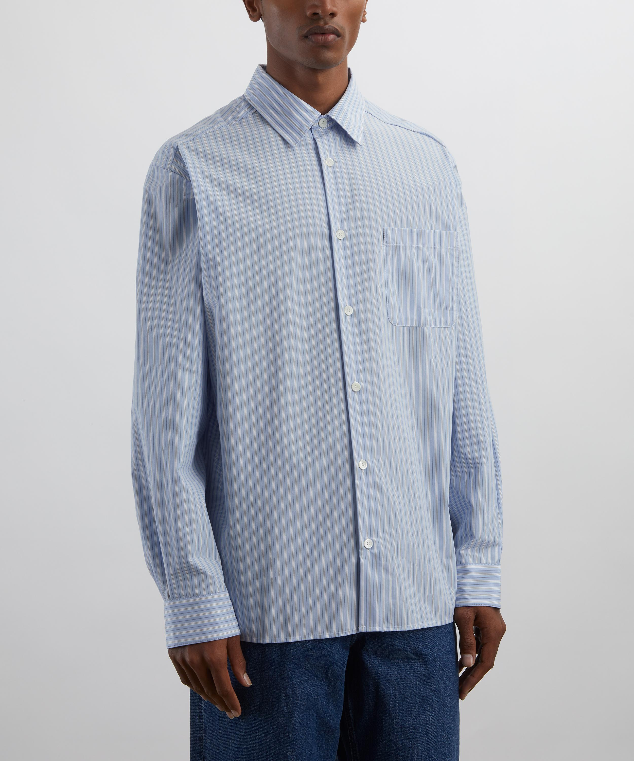 Malo Blue Striped Cotton Shirt - 3