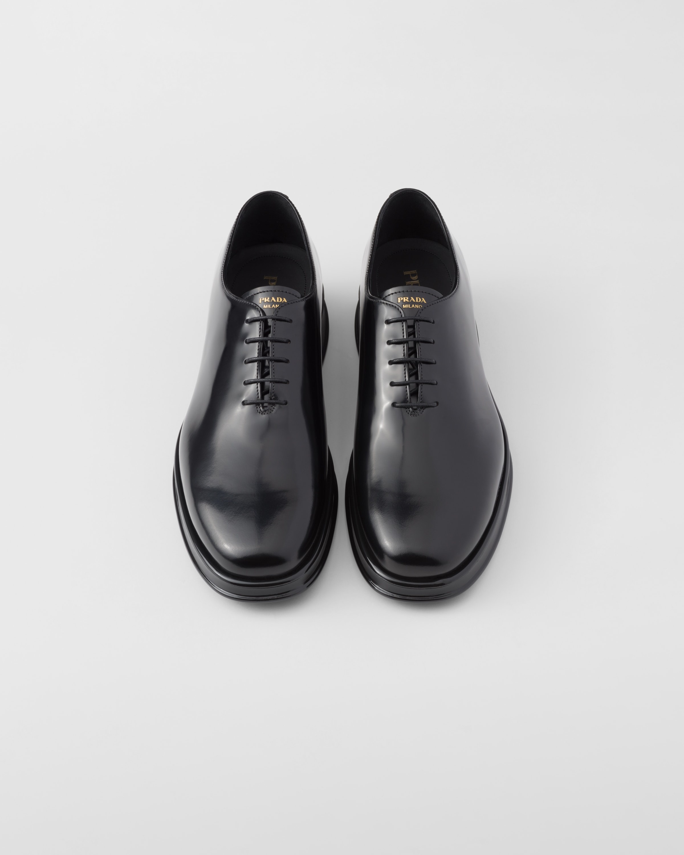 Brushed leather lace-up shoes - 3