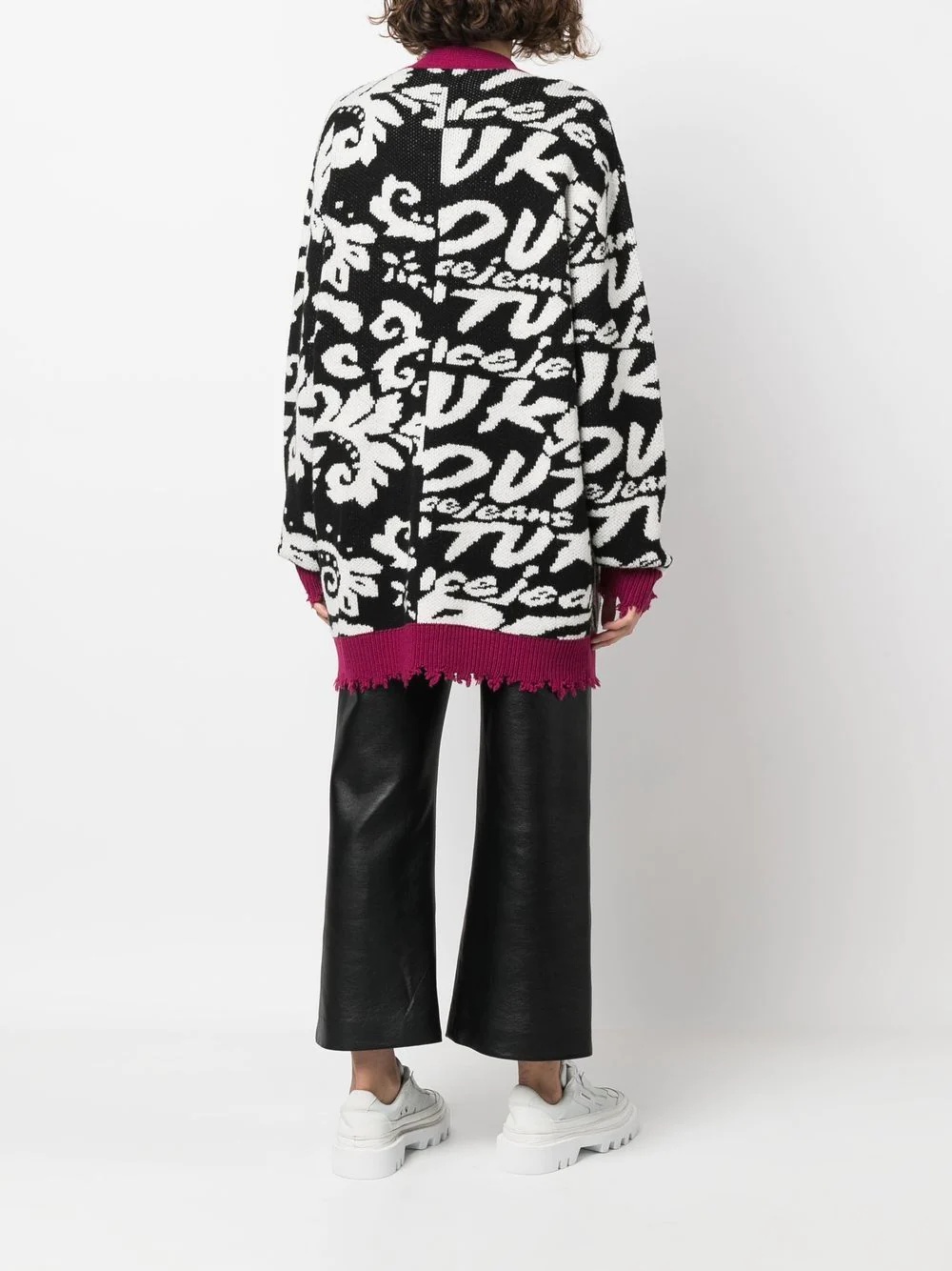 distressed-effect cardi-coat - 4